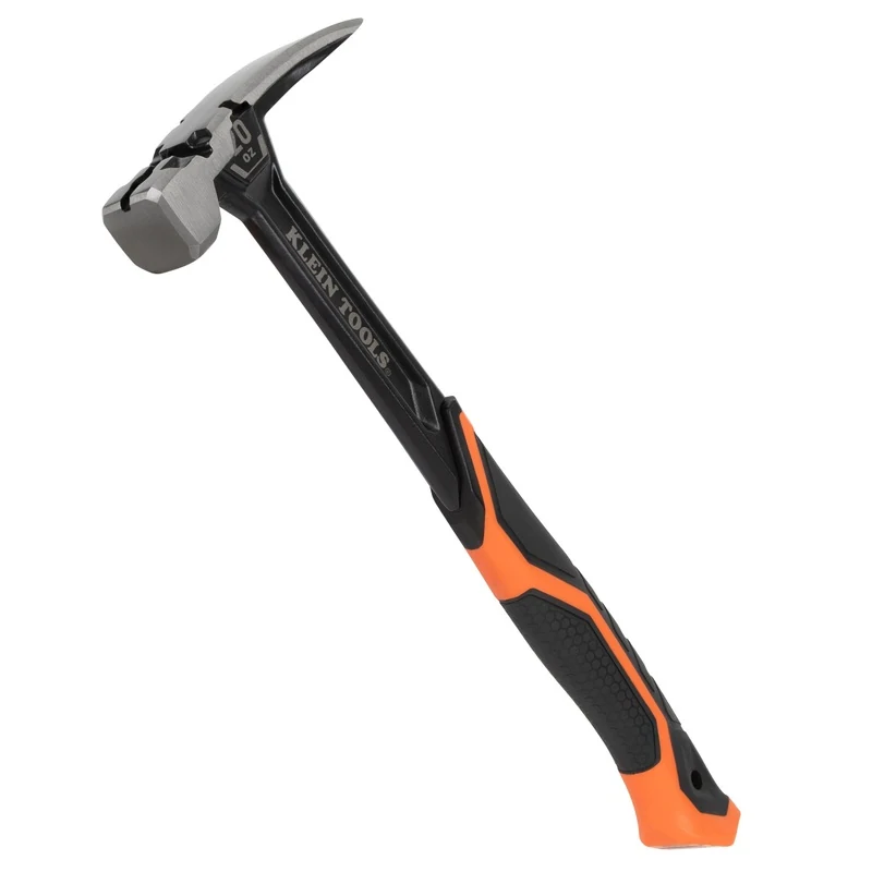 Klein Tools H80920S Smooth Face Steel Claw Hammer, 20-Ounce